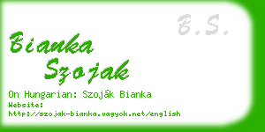 bianka szojak business card