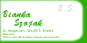 bianka szojak business card
